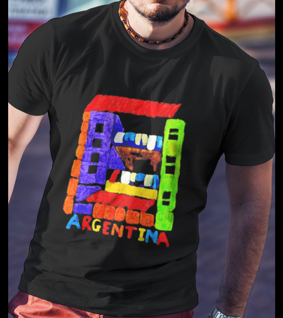 Celebrate Argentina Painted Colorful Urban Architecture T-Shirt