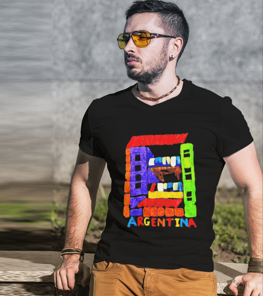 Celebrate Argentina Painted Colorful Urban Architecture T-Shirt