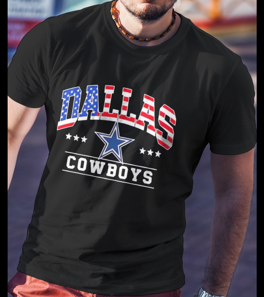 Dallas Cowboys Americana Patriotic Stars And Stripes Flag T-Shirt