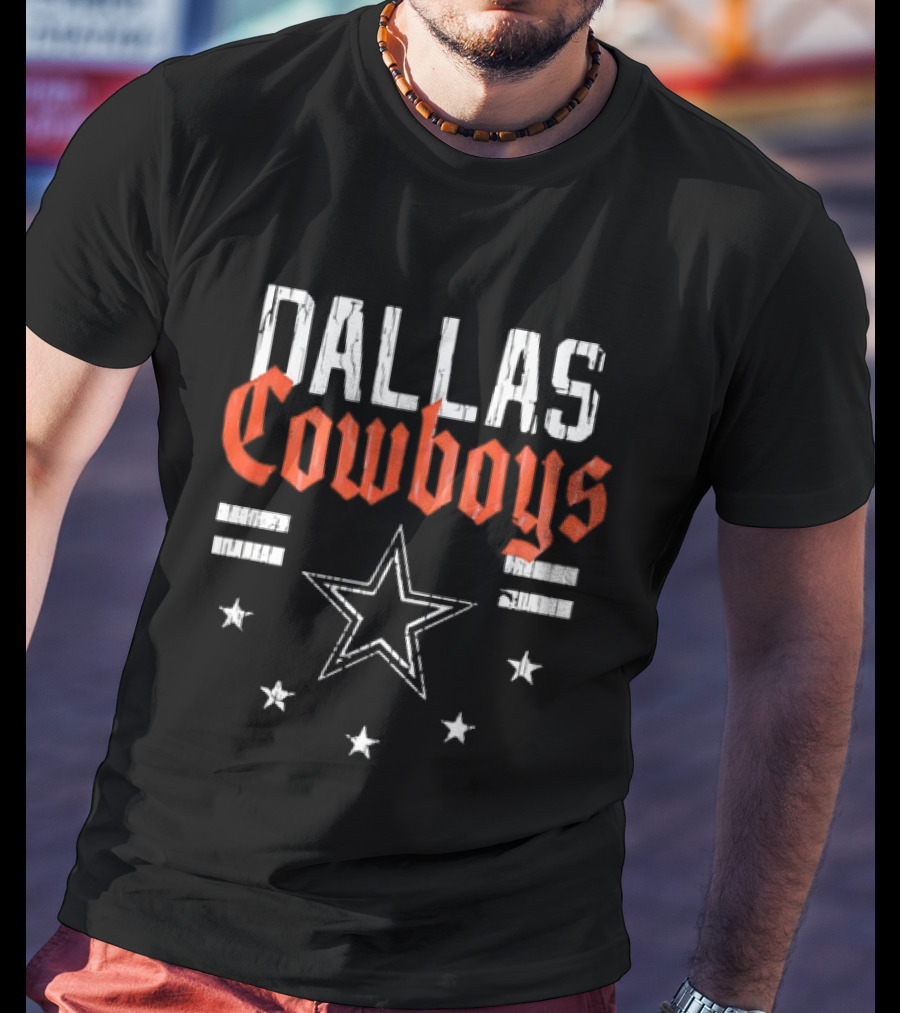 Dallas Cowboys Americana Patriotic Stars Vintage Team T-Shirt