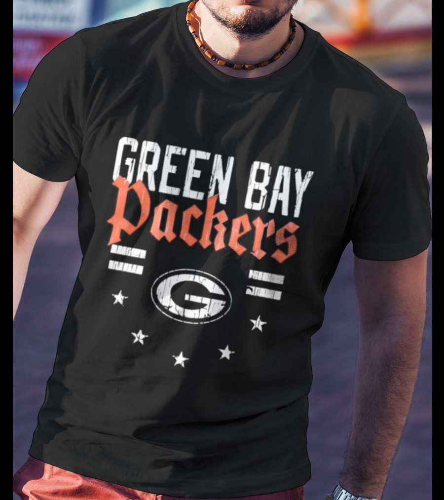 Green Bay Packers G Americana Patriotic Stars T-Shirt