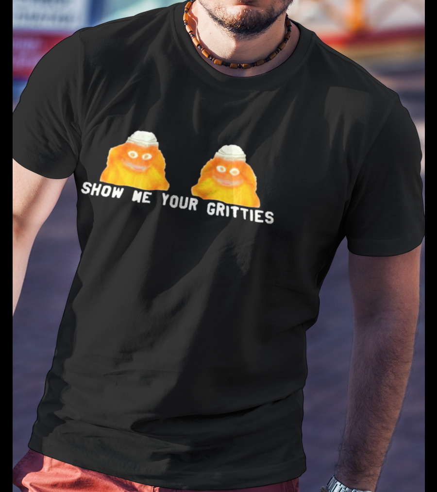 Show Me Your Gritties Iconic Orange Mascot Humor T-Shirt
