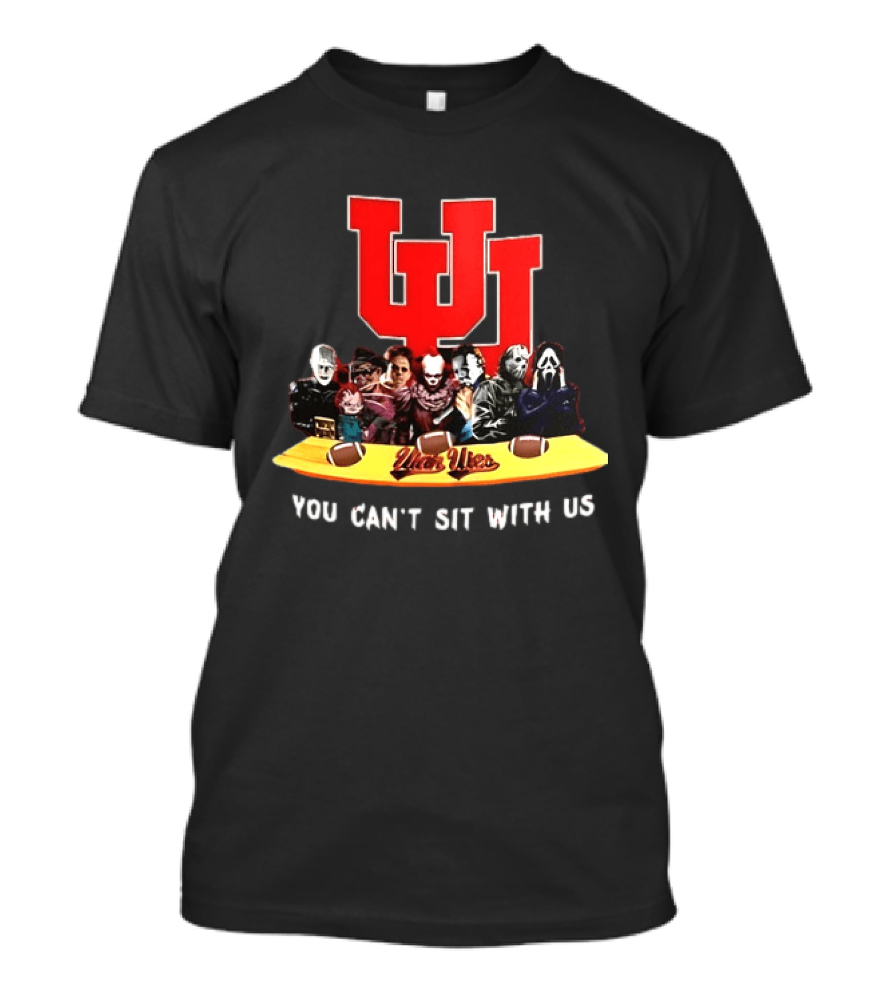 Utah Utes Halloween 2025 Horror Characters You Can't Sit With Us T-Shirt