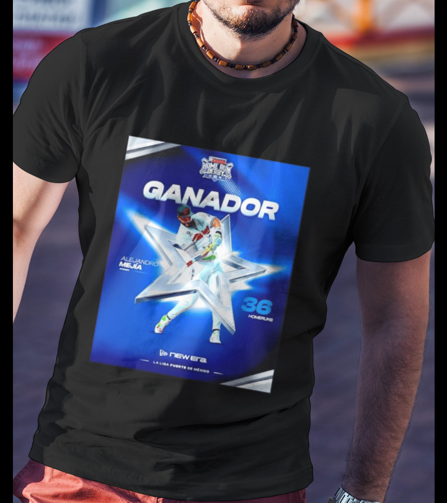 Ganador Alejandro Mejía Home Run Derby 36 Homeruns La Liga Fuerte De México T-Shirt