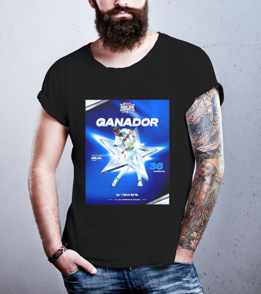 Ganador Alejandro Mejía Home Run Derby 36 Homeruns La Liga Fuerte De México T-Shirt