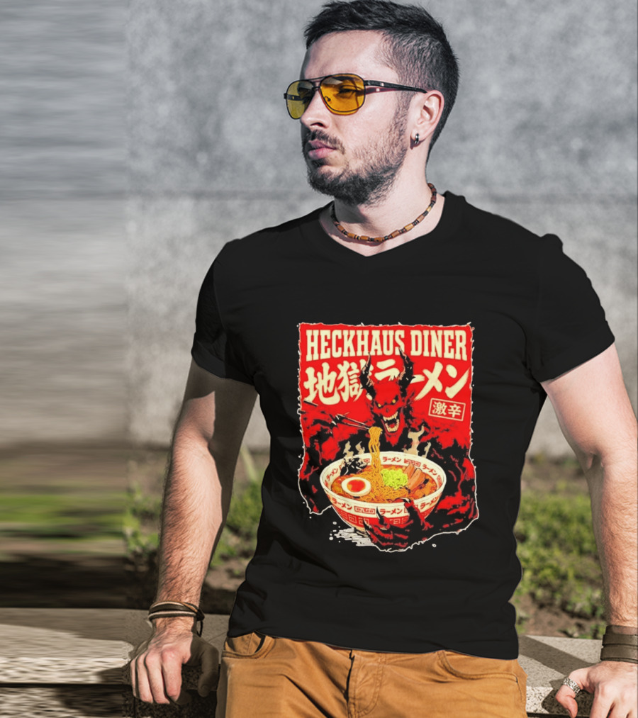 Heckhaus Diner Hell Ramen Devil Spicy Challenge T-Shirt