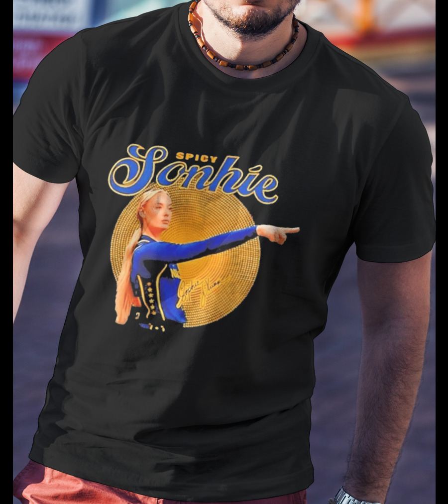 Spicy Sonhie Sophie Cunningham Signature Indiana Fever Basketball T-Shirt