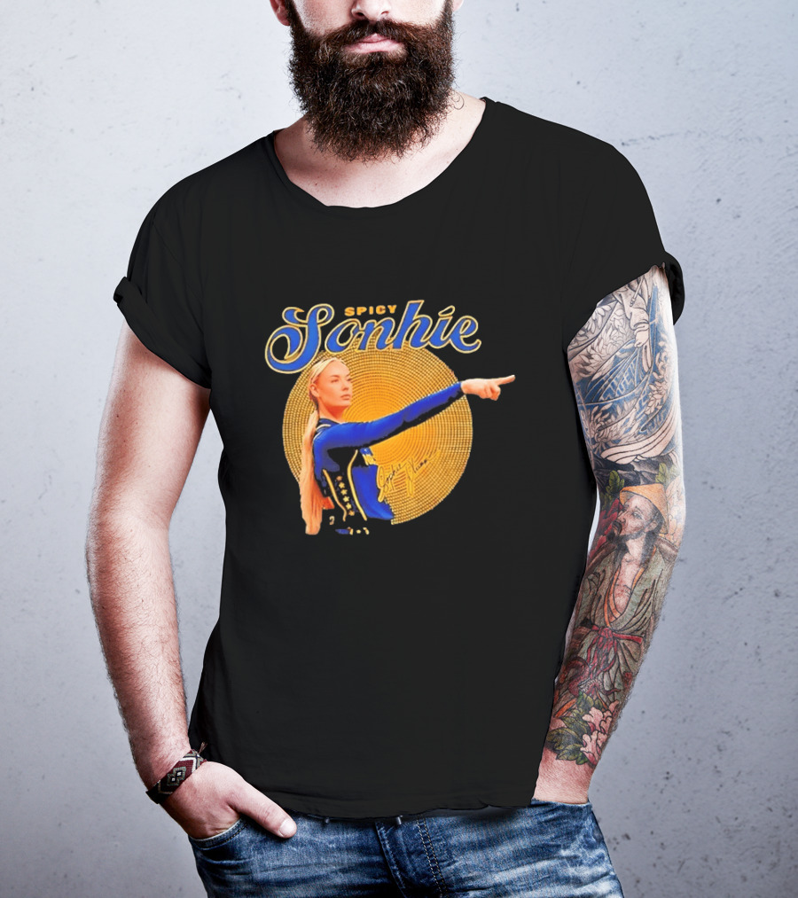 Spicy Sonhie Sophie Cunningham Signature Indiana Fever Basketball T-Shirt