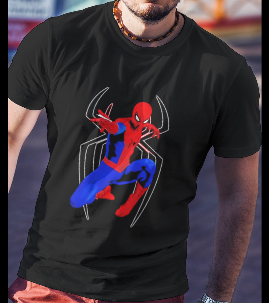 Spider Man Marvel Web Shooting Comic Book Action T-Shirt