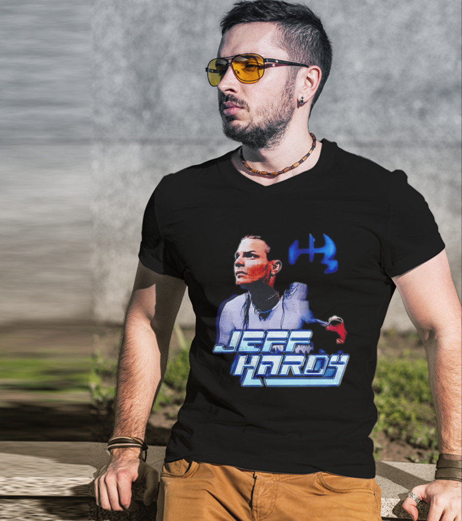 Jeff Hardy WWE Superstar Blue And Red T-Shirt