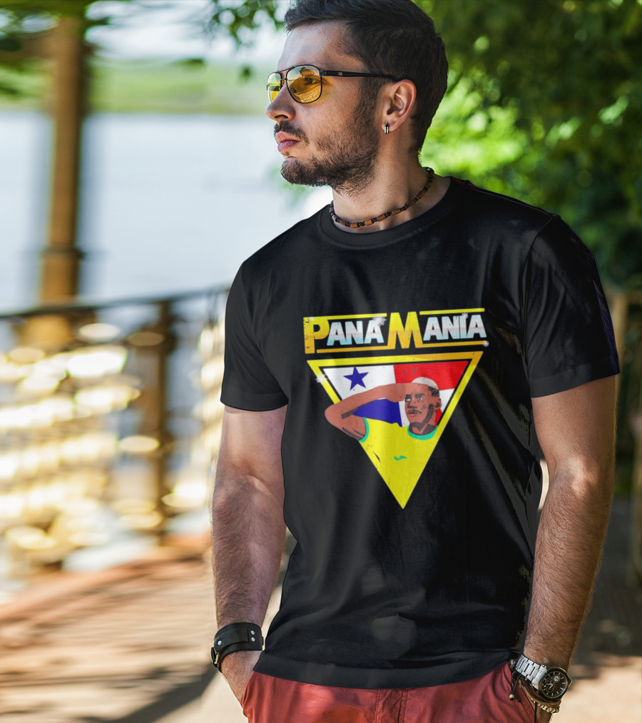Pana Mania José Córdoba Salute Panama Flag Triangle T-Shirt