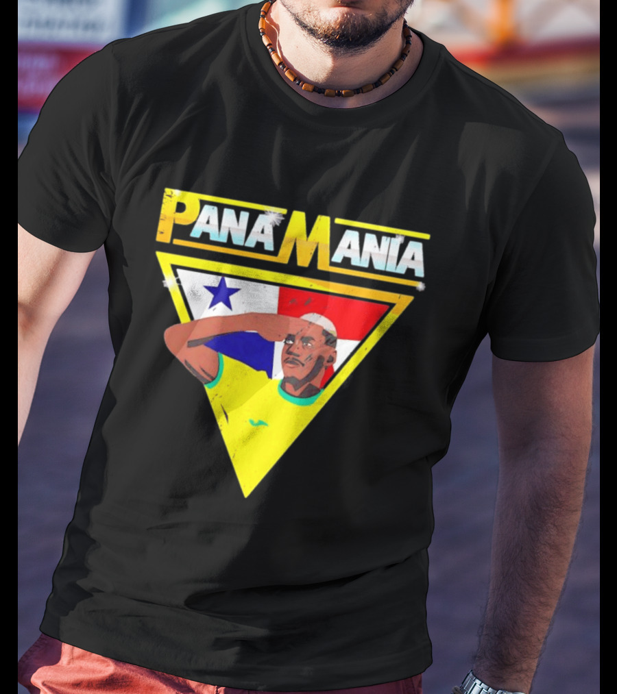 Pana Mania José Córdoba Salute Panama Flag Triangle T-Shirt