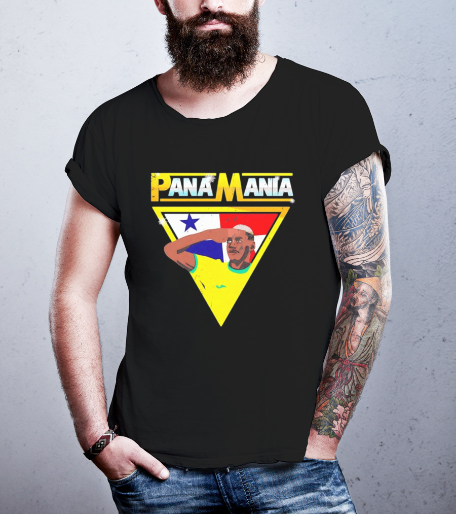 Pana Mania José Córdoba Salute Panama Flag Triangle T-Shirt