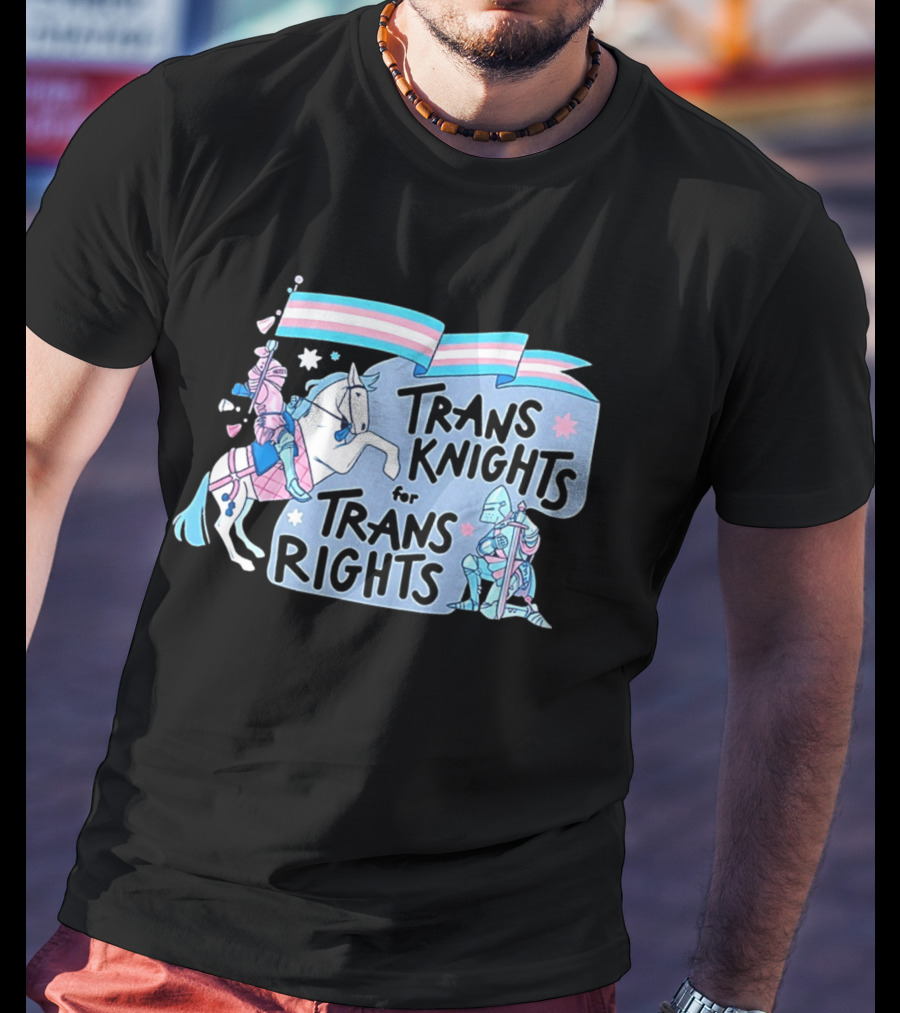 Trans Knights For Trans Rights LGBTQ+ Pride Horseback Armor T-Shirt