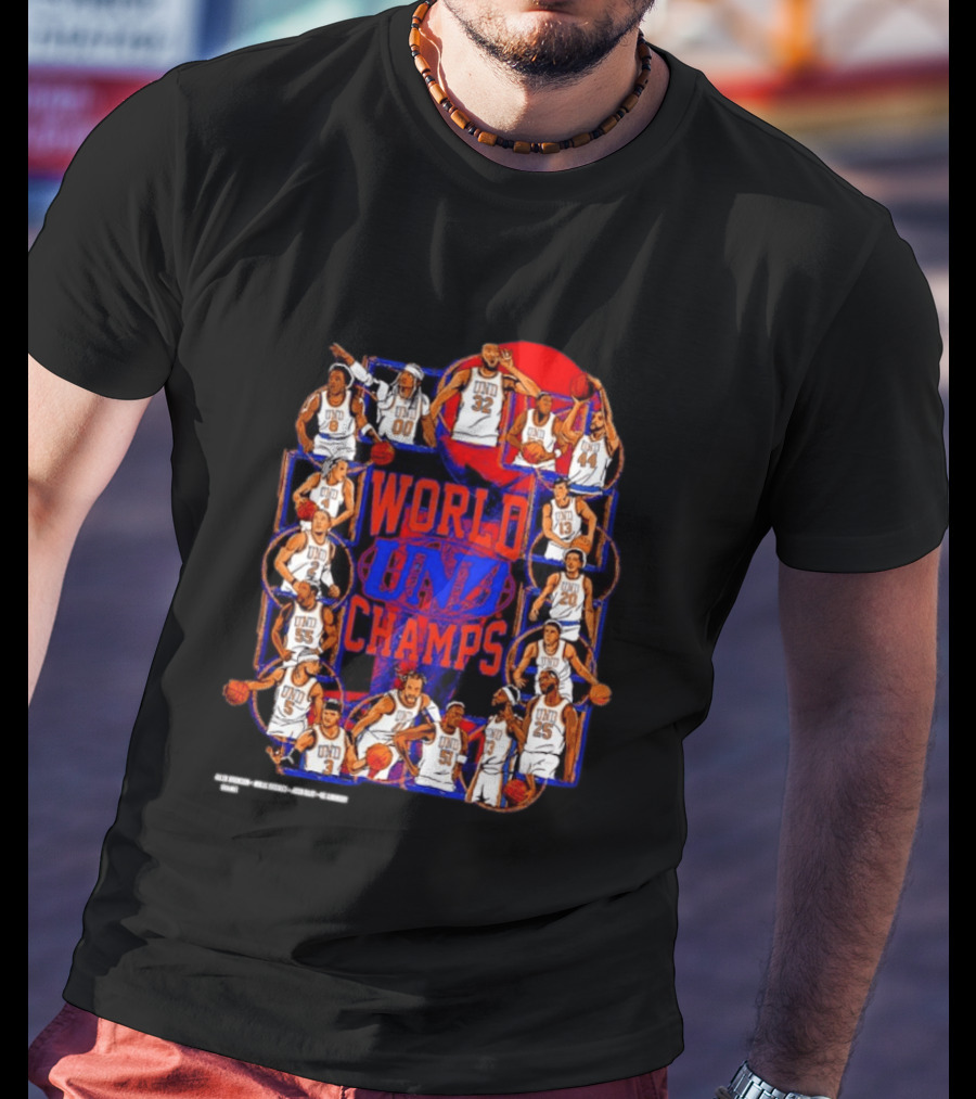 New York Knicks World Champs UND Basketball Players Team T-Shirt