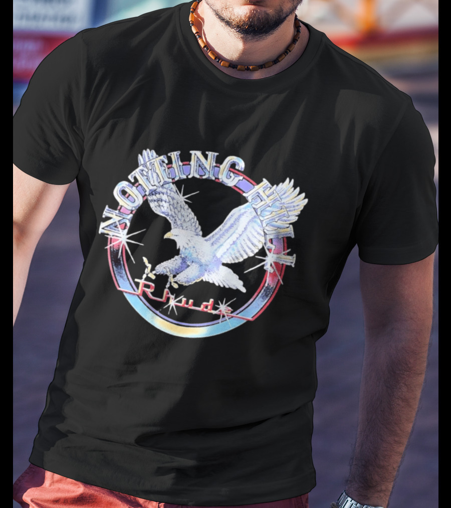 Notting Hill Blue And White Eagle With Red Circle And Stars T-Shirt