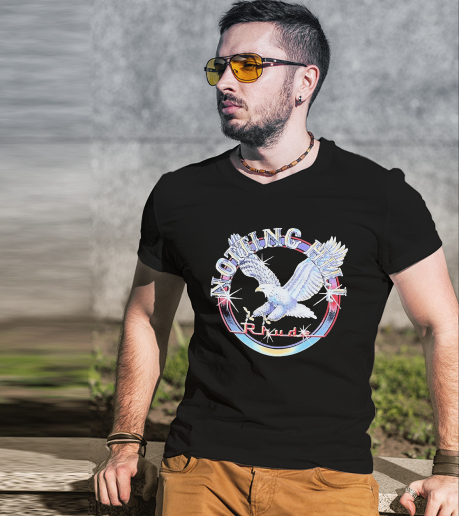 Notting Hill Blue And White Eagle With Red Circle And Stars T-Shirt