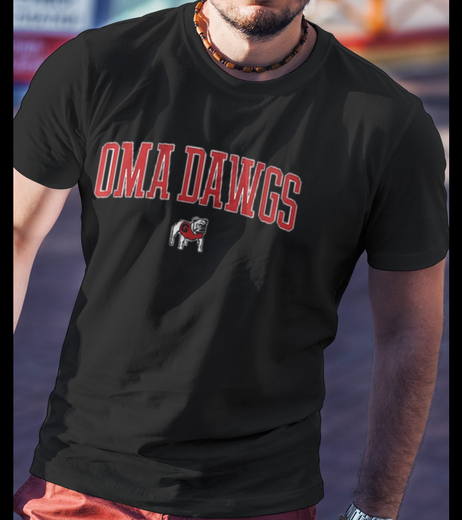Oma Dawgs Georgia Bulldogs Baseball Bulldog T-Shirt