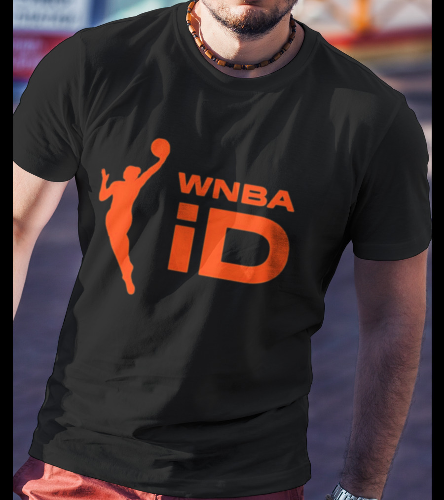 WNBA ID Basketball Silhouette Orange T-Shirt