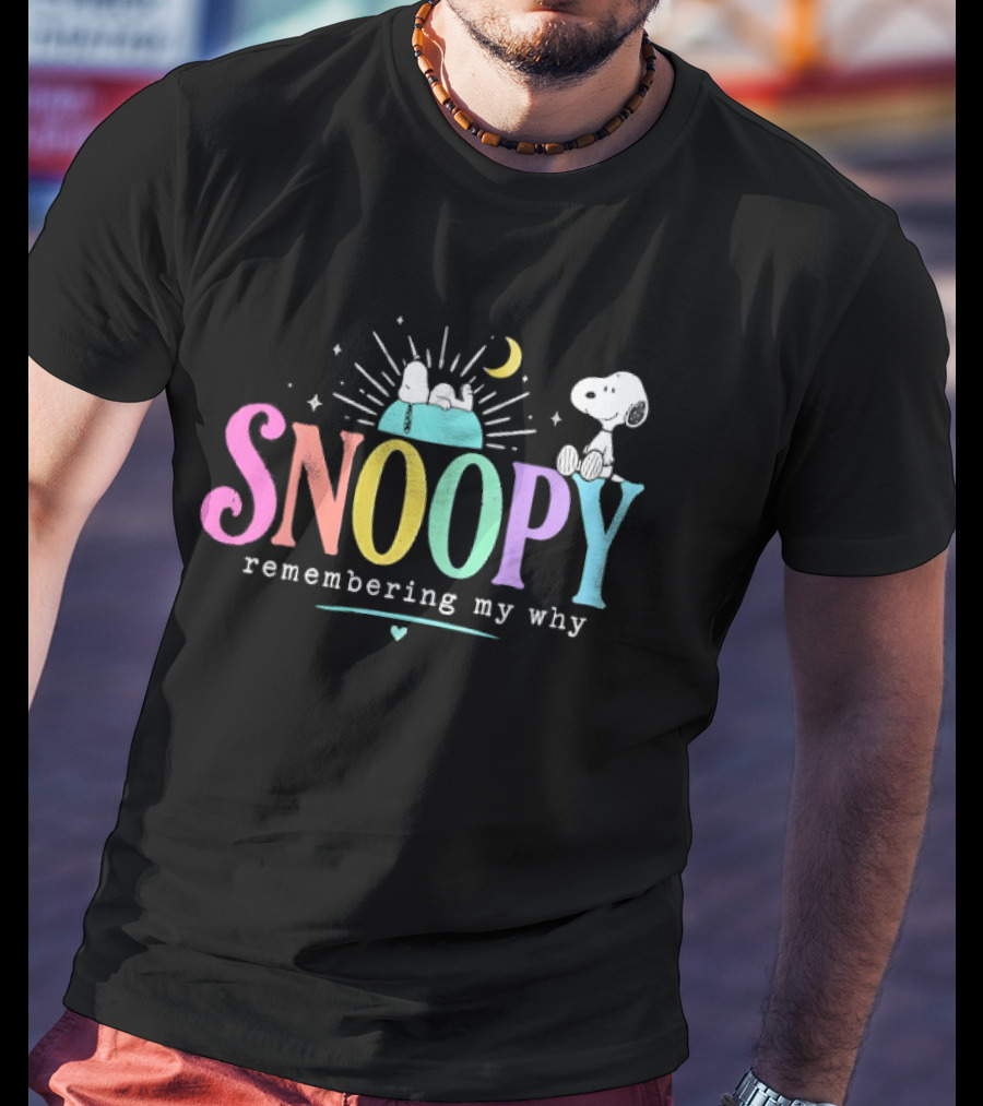 Snoopy Remembering My Why Peanuts Moonlight Dreaming T-Shirt