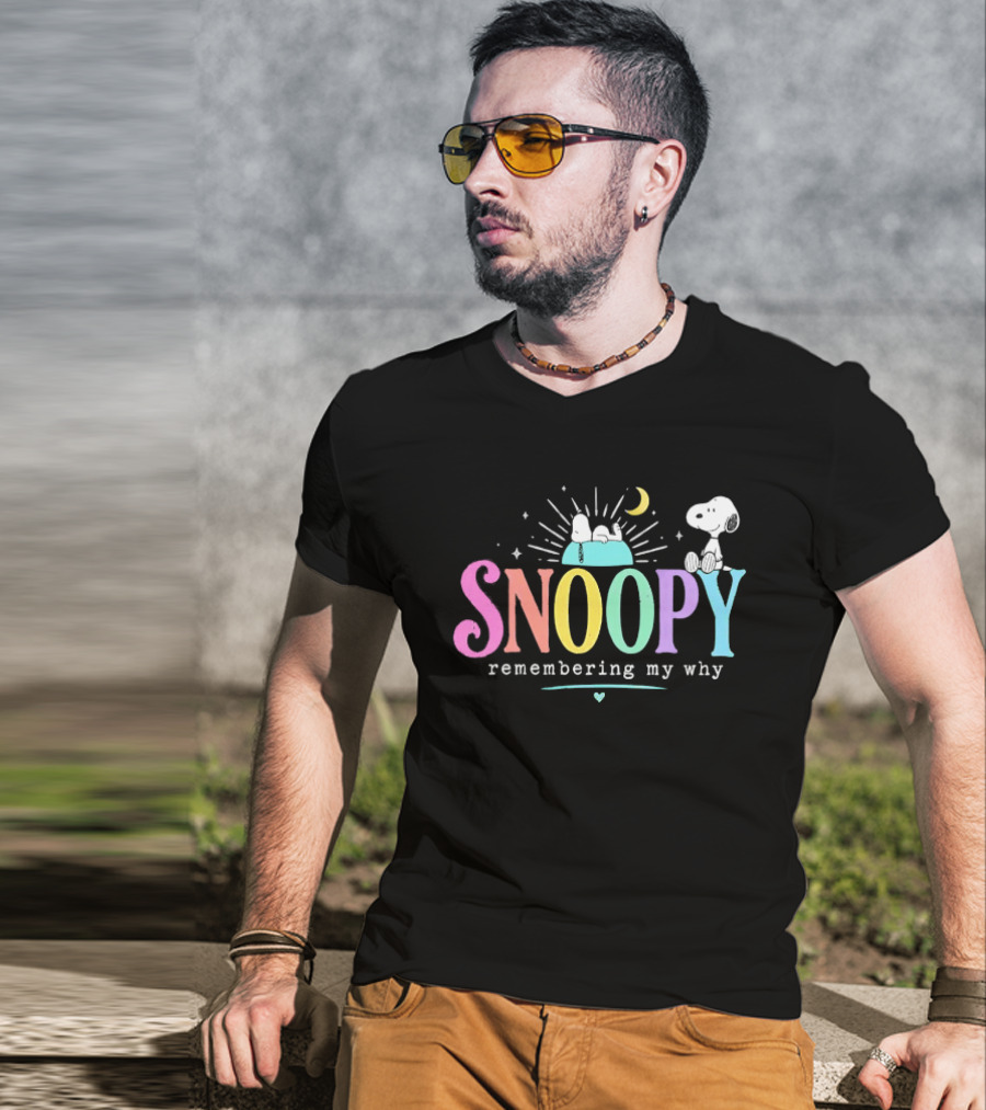 Snoopy Remembering My Why Peanuts Moonlight Dreaming T-Shirt