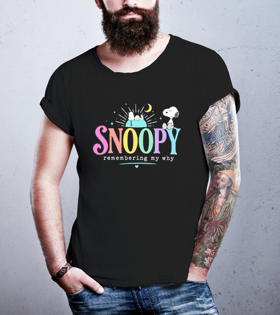 Snoopy Remembering My Why Peanuts Moonlight Dreaming T-Shirt