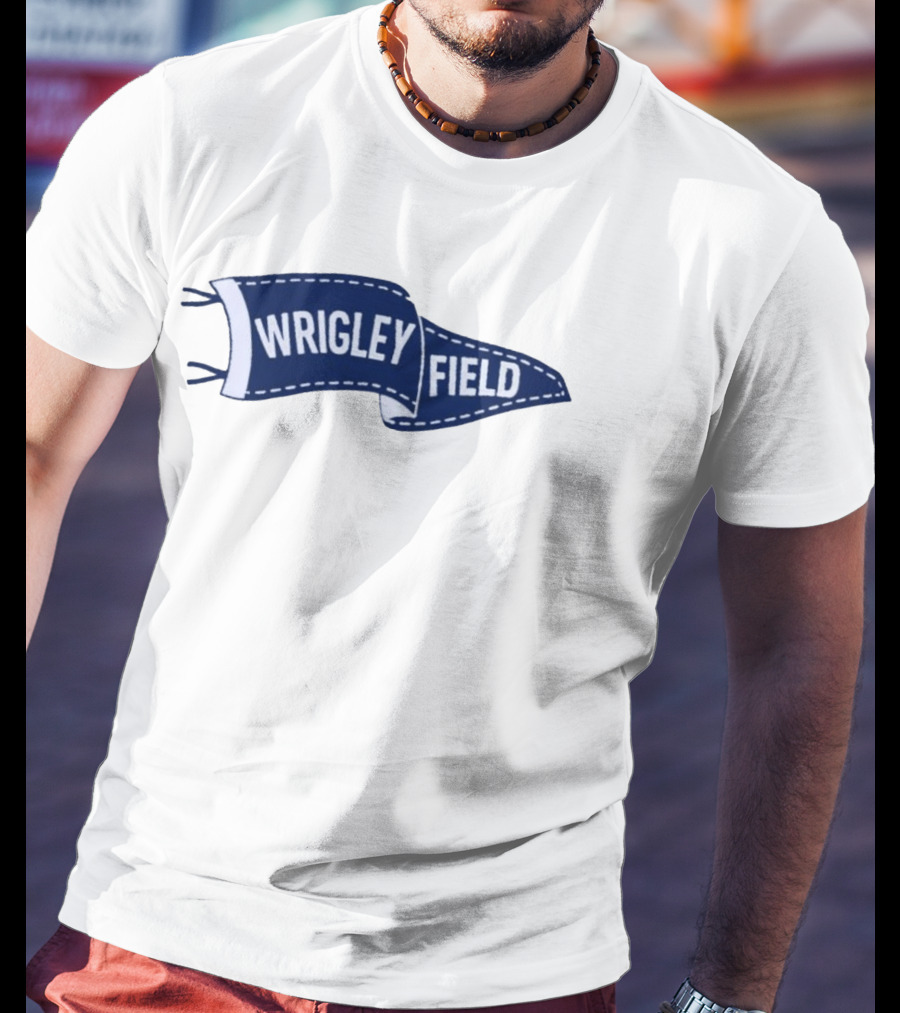 Wrigley Field Pennant Vintage Chicago Cubs Memorabilia T-Shirt