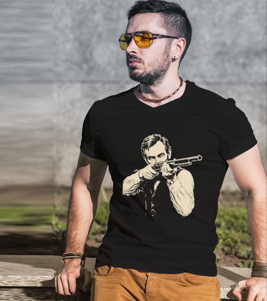 Abraham Lincoln With Lever Action Rifle Famous United States President T-Shirt