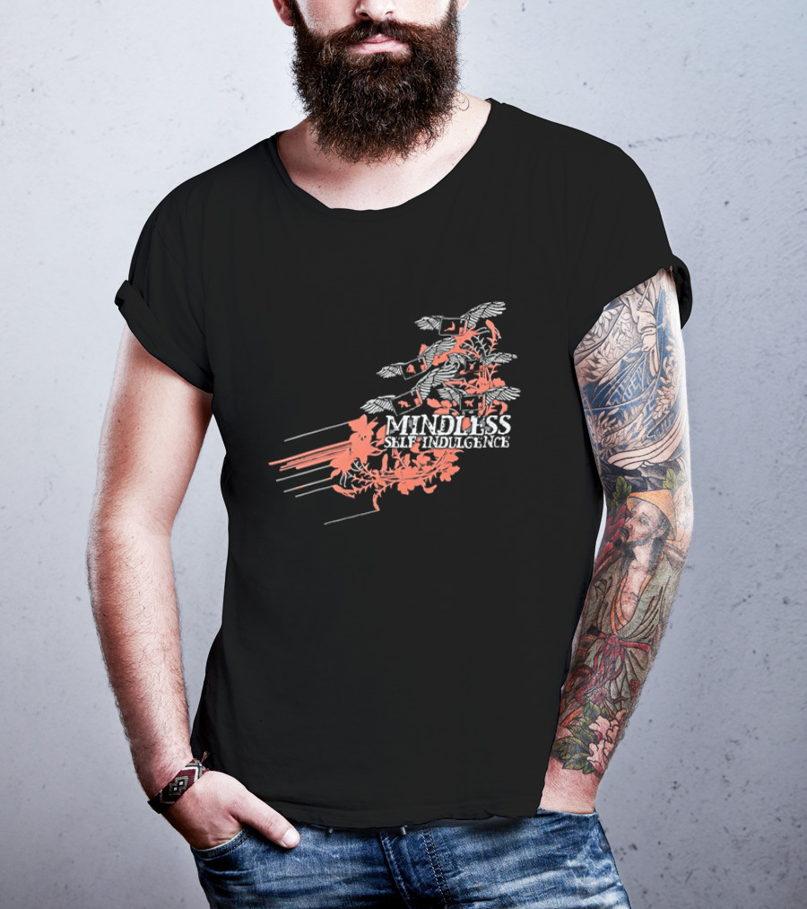 Band Mindless Self Indulgence Flying Monitors Floral Motifs T-Shirt