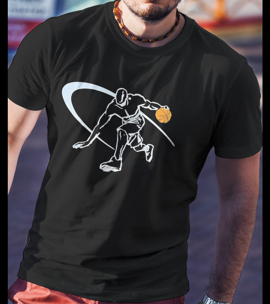 Basketball Player Dribbling Motion With Dynamic Arc T-Shirt
