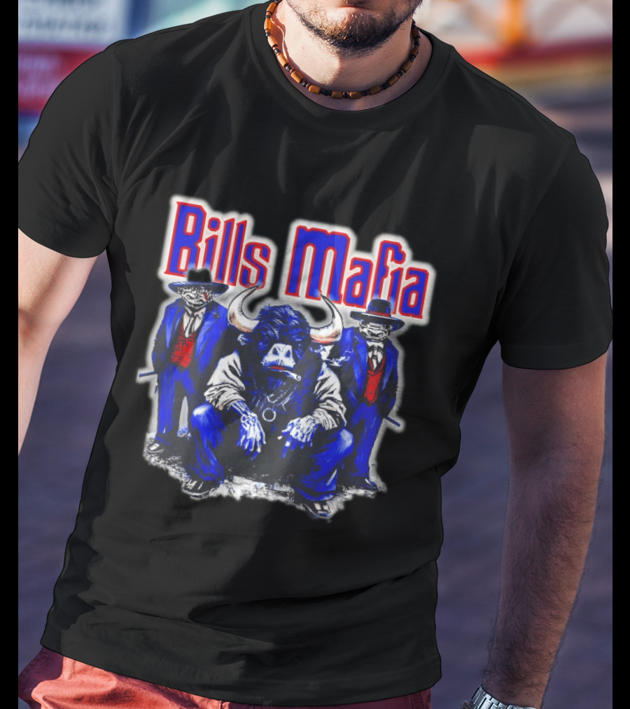 Bills Mafia Buffalo Bull Gangster Trio T-Shirt