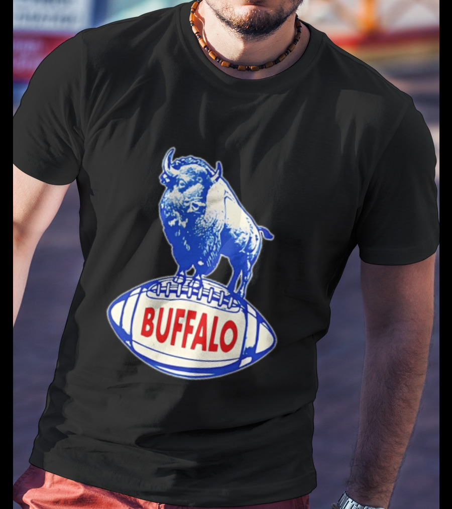 Buffalo Bills Vintage Standing Bison On Football Retro Nostalgia T-Shirt