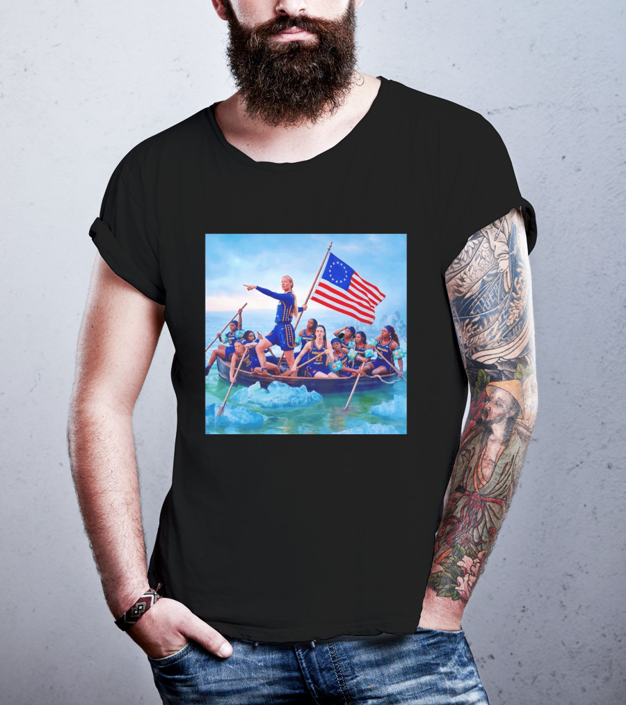 Indiana Fever Crossing The Delaware With Floaties Basketball Team T-Shirt