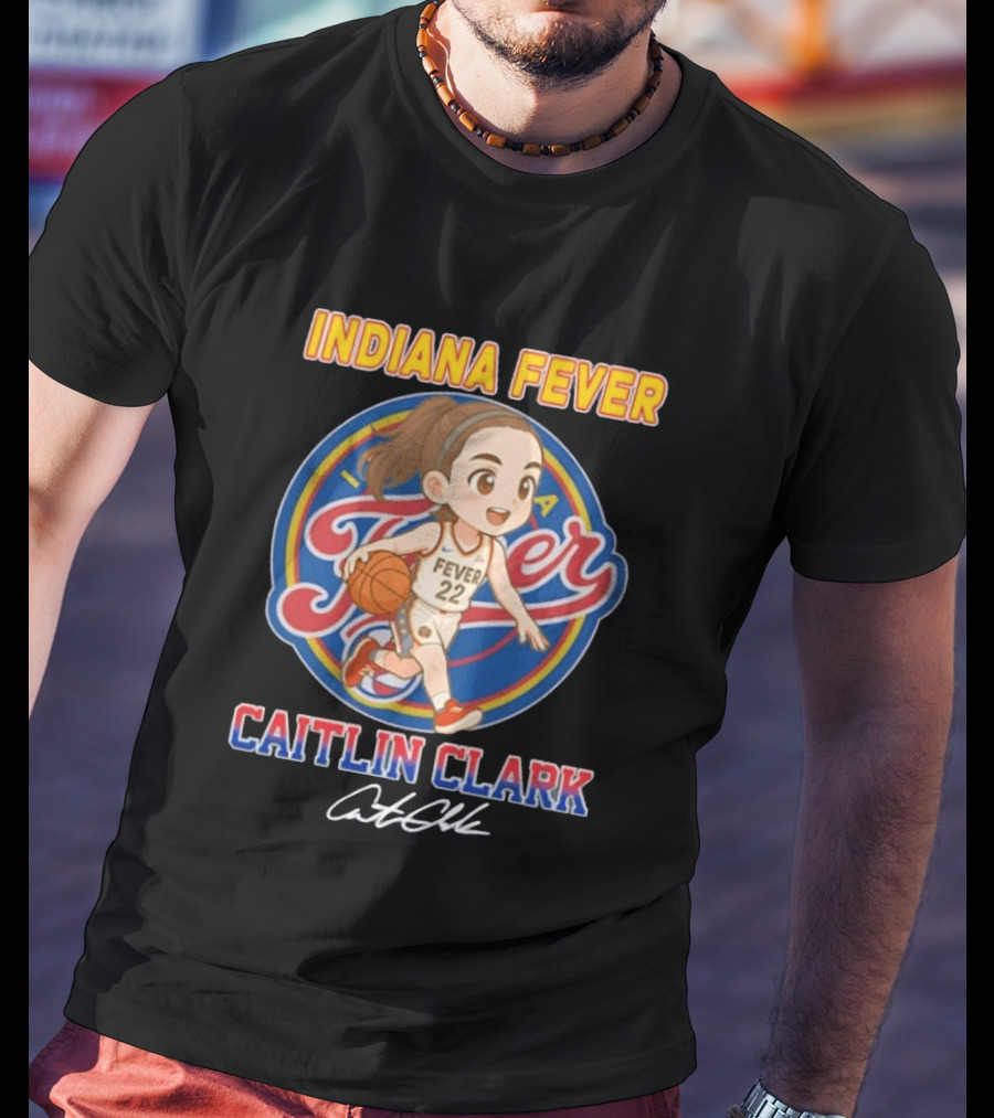 Indiana Fever Basketball Caitlin Clark Chibi Anime T-Shirt