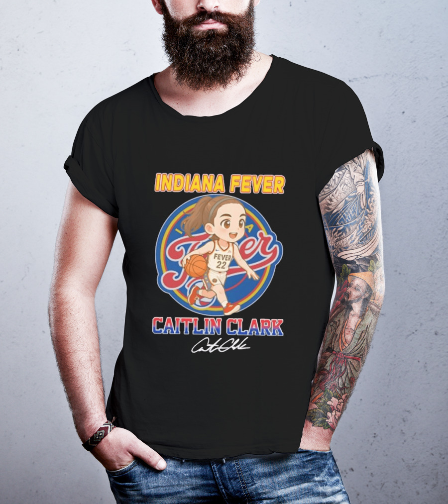 Indiana Fever Basketball Caitlin Clark Chibi Anime T-Shirt