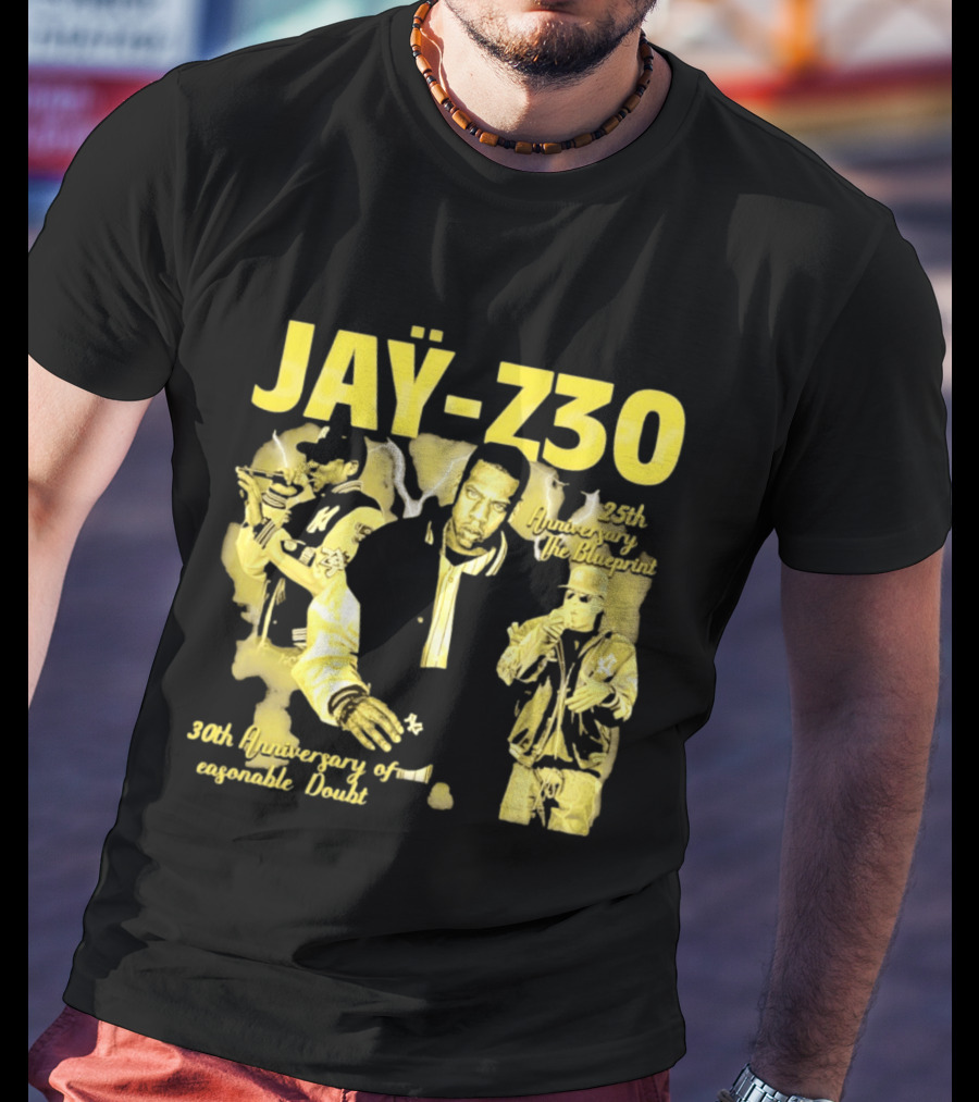 Jay Z30 Celebrating 25th Anniversary The Blueprint 30th Anniversary Reasonable Doubt T-Shirt