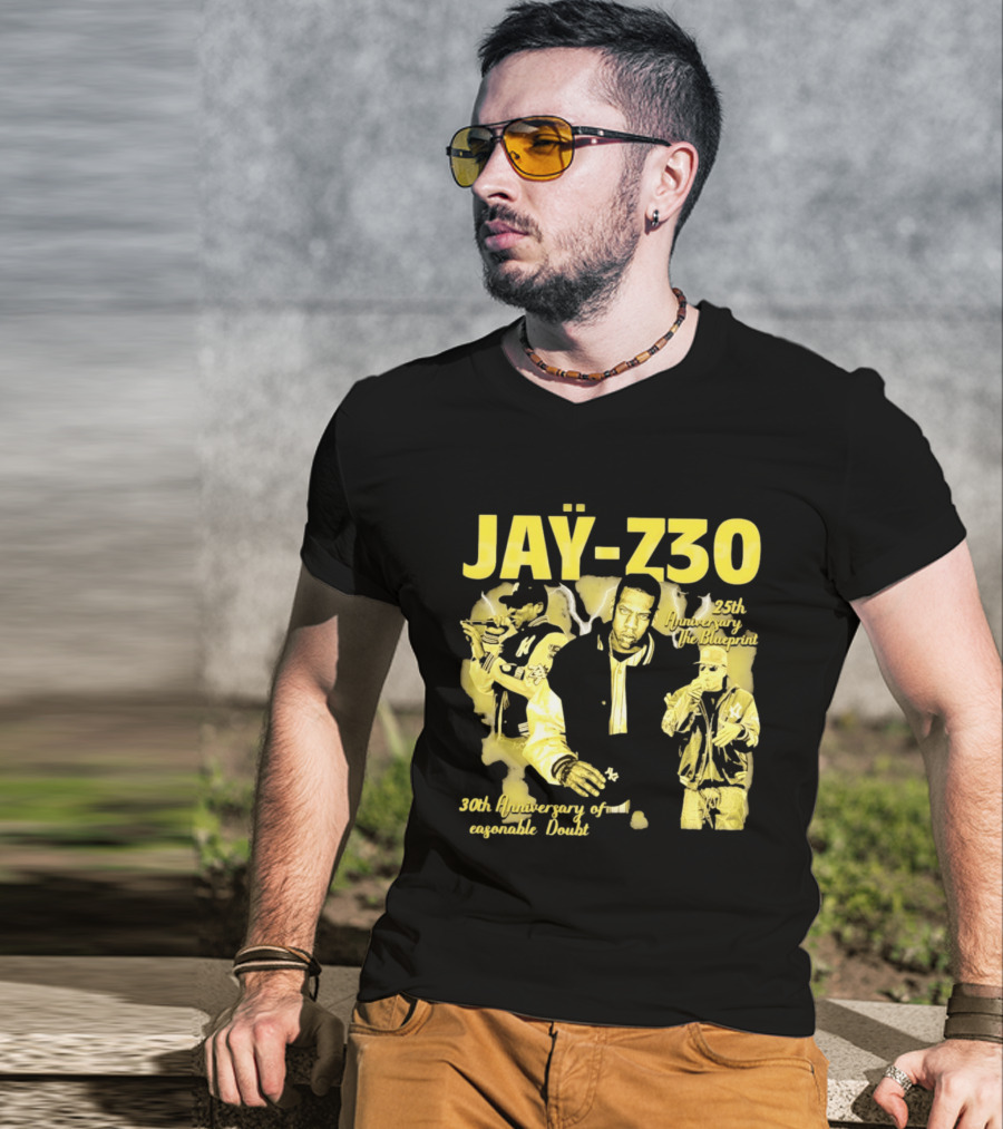 Jay Z30 Celebrating 25th Anniversary The Blueprint 30th Anniversary Reasonable Doubt T-Shirt