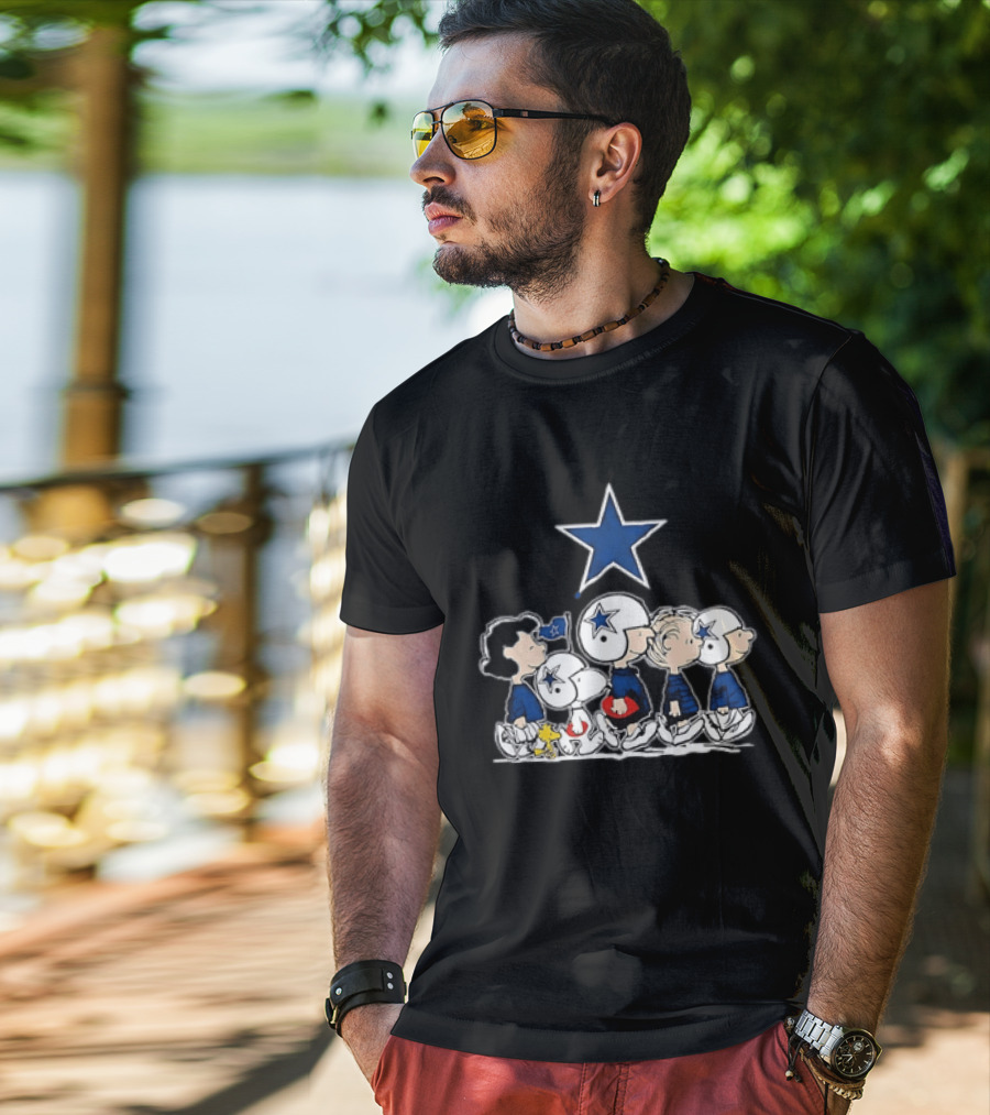 Abbey Road Dallas Cowboys Peanuts Characters Star T-Shirt