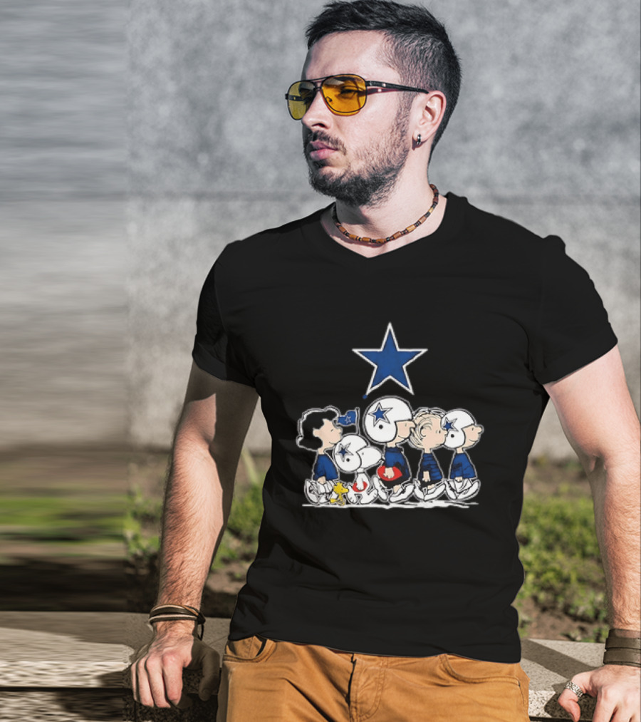 Abbey Road Dallas Cowboys Peanuts Characters Star T-Shirt