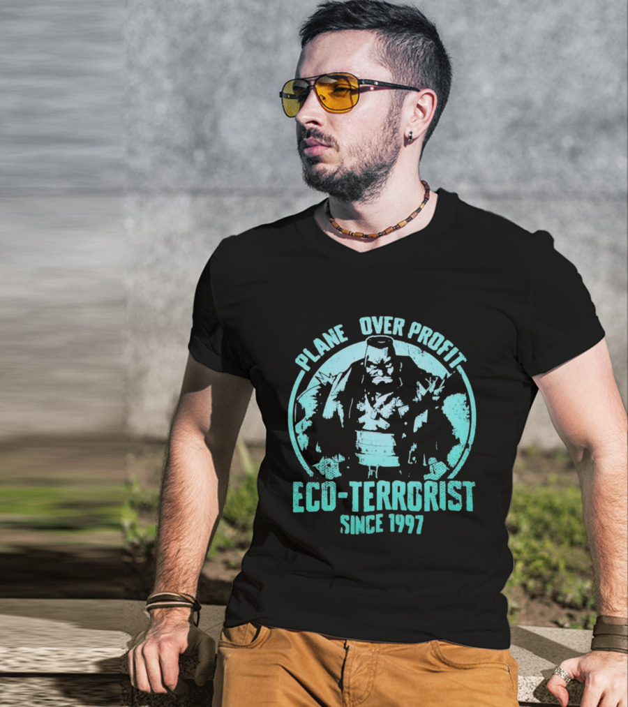 Planet Over Profit Eco Terrorist Since 1997 Climate Activist T-Shirt