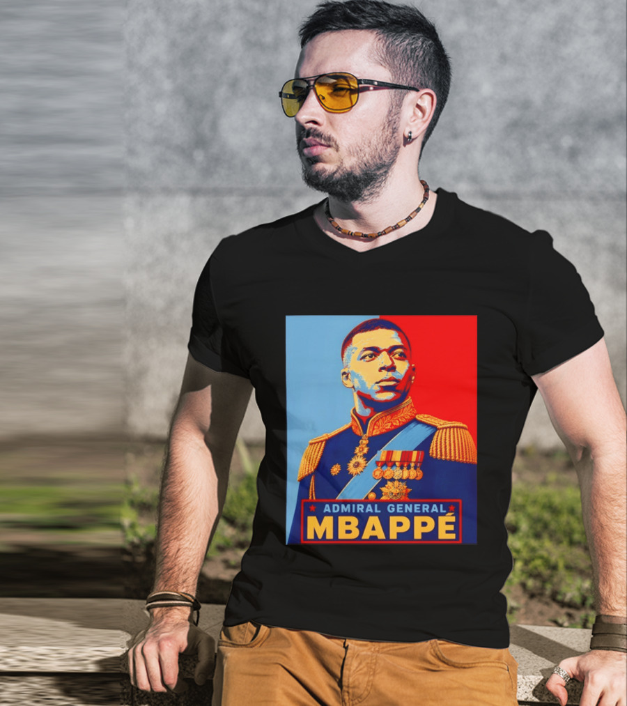 Admiral General Mbappe Propaganda Football T-Shirt