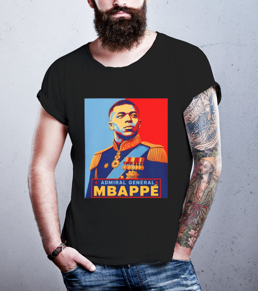 Admiral General Mbappe Propaganda Football T-Shirt