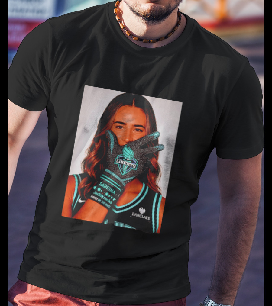 Sabrina Ionescu New York Liberty Barclays Burner Like Brunson IceMan T-Shirt
