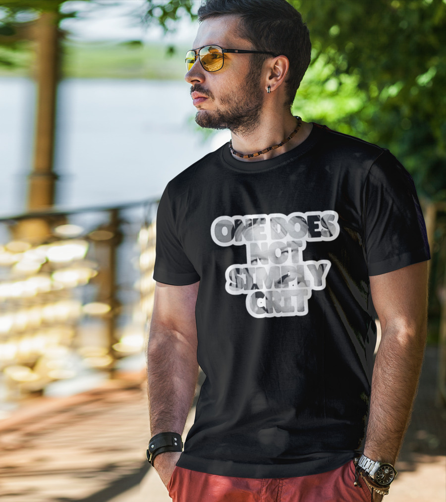 Lord Of The Rings Geek Gaming Meme One Does Not Simply Crit T-Shirt