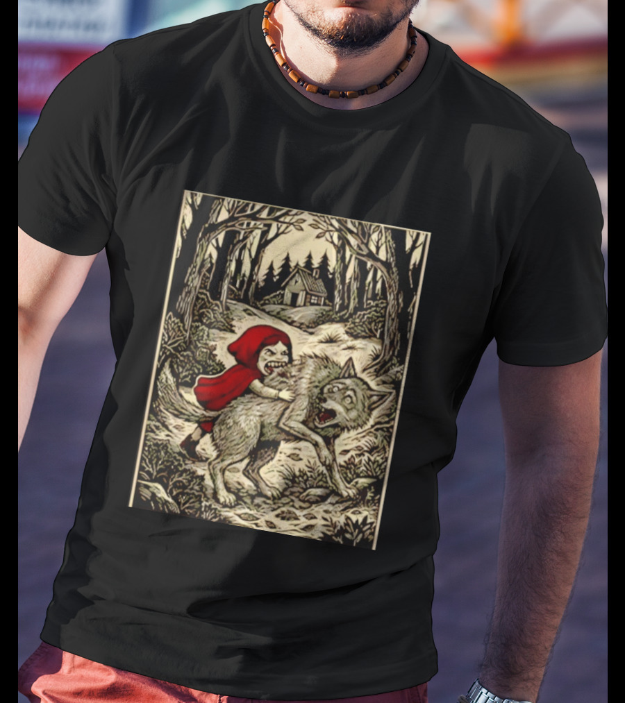 Little Red Riding Hood Humor Inverted Stories Wolf Reversal T-Shirt