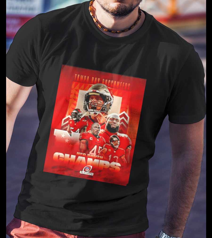 Tampa Bay Buccaneers NFL Playoffs NFC South Champs Celebration T-Shirt