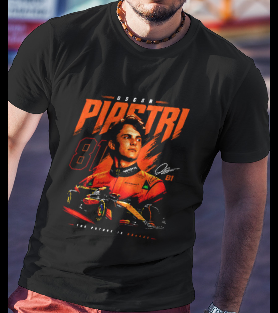Oscar Piastri 81 McLaren Formula 1 The Future Is Orange T-Shirt