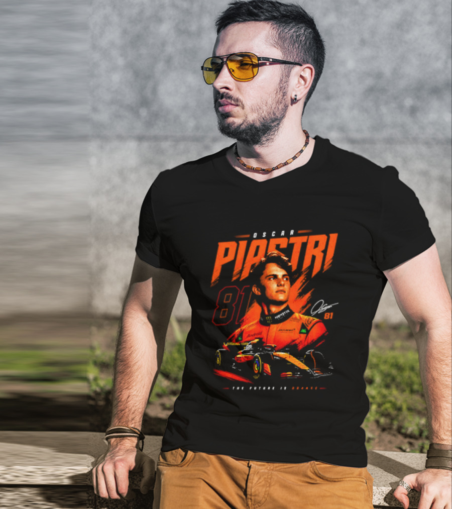 Oscar Piastri 81 McLaren Formula 1 The Future Is Orange T-Shirt