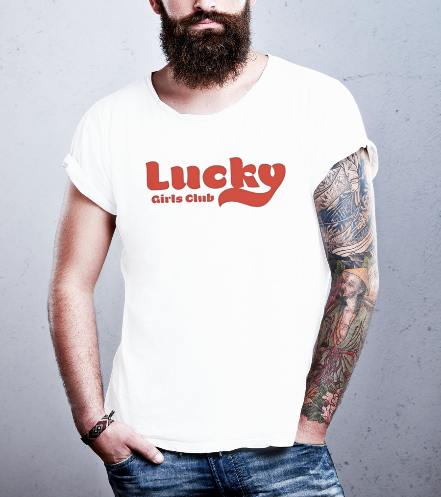 Lucky Girls Club Retro Style Bold Red T-Shirt