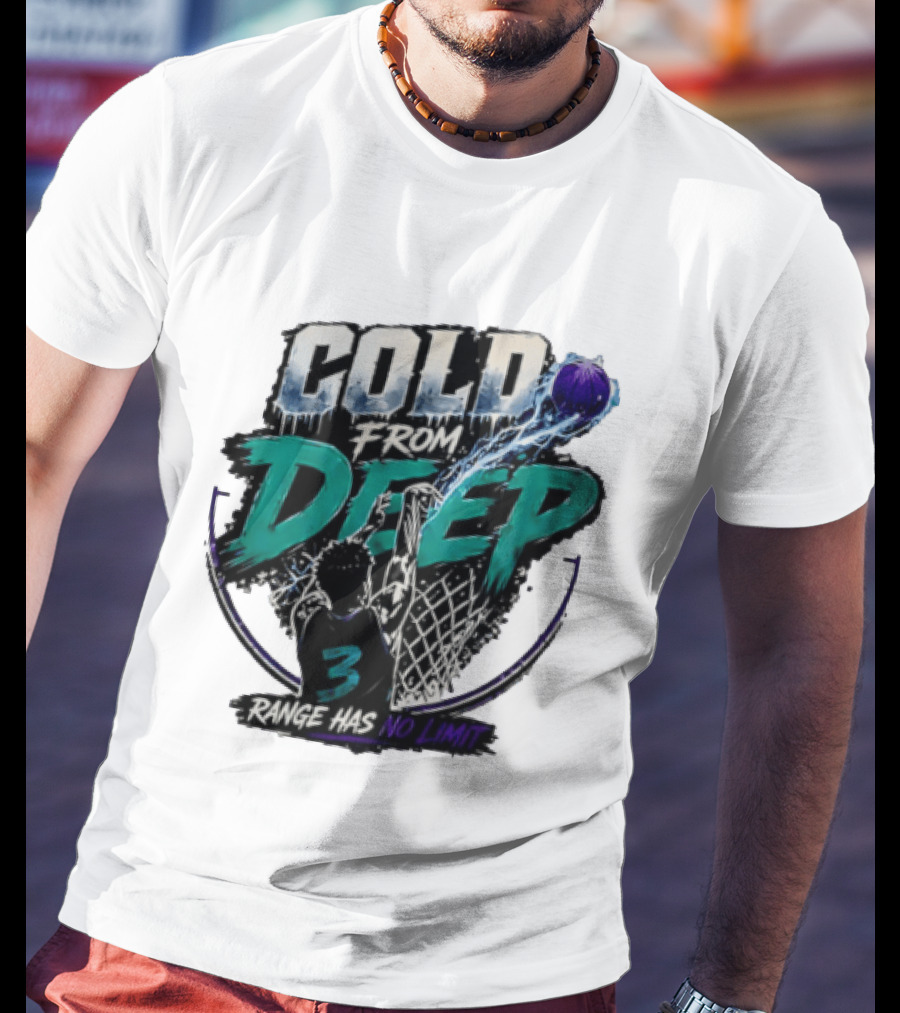 Cold From Deep Range Has No Limit Basketball 3 T-Shirt